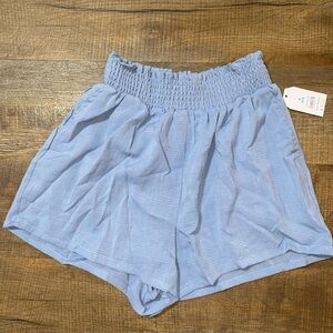 Womens Blue Shimmery Time and Tru Woven Coverup Shorts size S (4-6)